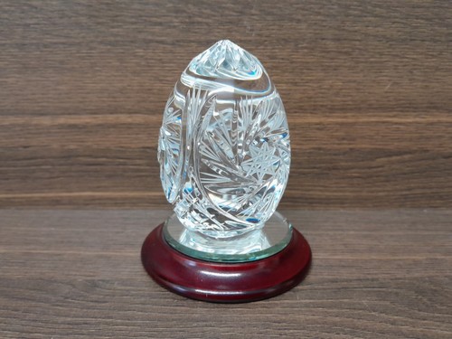 Cut glass paperweight with - cut-glass,
