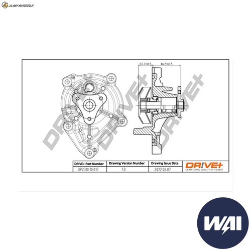 Water pump dp2310 017 - pump, dp2310.10.017