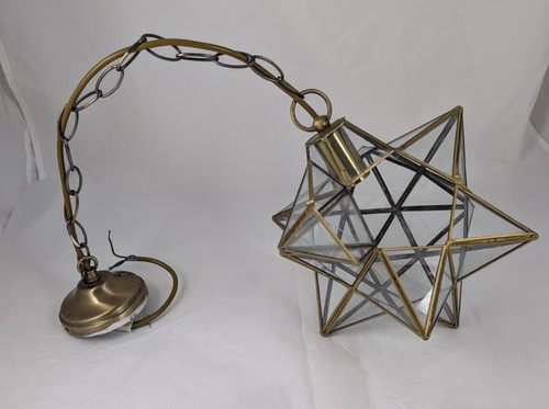Vintage brass moravian star - vintage,