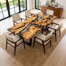 Olive Wood Epoxy River Dining