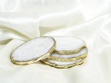Natural white Agate Coasters 