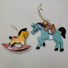 Vtg 2 Horse Christmas