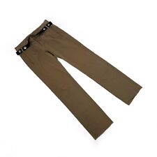 Dirk Bikkembergs Vintage brown thin Trousers cotton chino Pants ~32w 35L belted