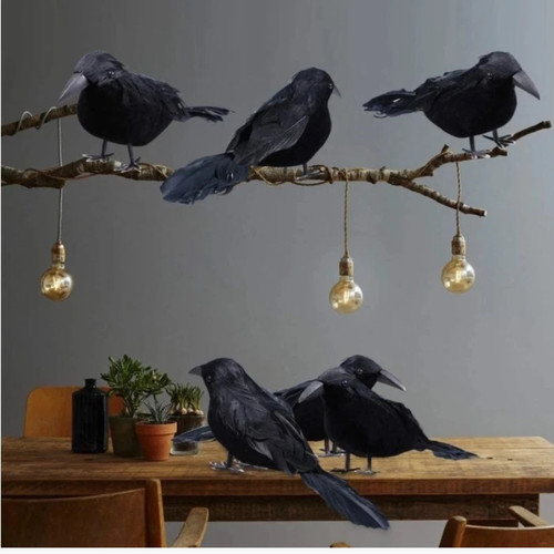 Realistic black crow halloween - realistic,