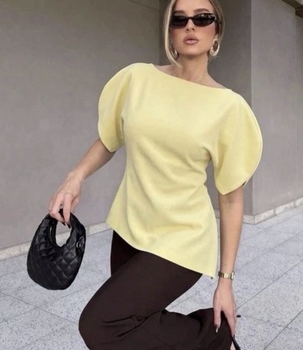 Zara woman fw26 yellow puff - woman,