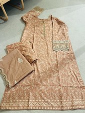 Punjabi Pakistani Indian Salwar Kameez Suit Stitched,Size large sapphire khaadi