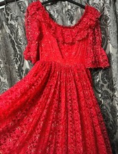 Beautiful red gold lacy