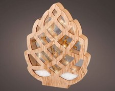 Wooden Pine Cone Ornament Christmas Light Decoration Festive Wooden Frame 27cm