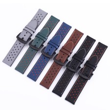 Quality Porous Breathable Fashion Genuine Leather Watch Band Strap18 20 22 24mm