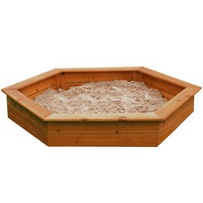 Strong large wooden sandpit - large,