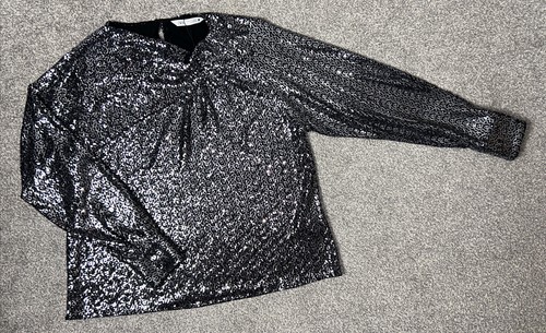 Bnwt zara black silver sequin - bnwt,