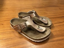 Birkenstock Kids Sandals Gizeh Electric Metallic Copper Size 30 (11.5 Uk narrow)