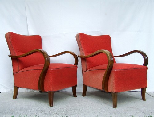Pair art deco armchairs - pair,