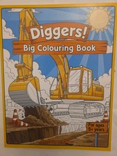 Diggers Big Colouring Book Childrens colouring books Construction Vehicles
