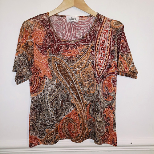 Afibel womens top orange - top,