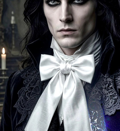 Crisp white taffeta cravat - crisp,