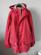 Cotton Traders Hooded Red Rain