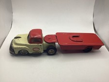 Vintage Mid Century Tin Friction Toy Truck Made In Japan Still Working