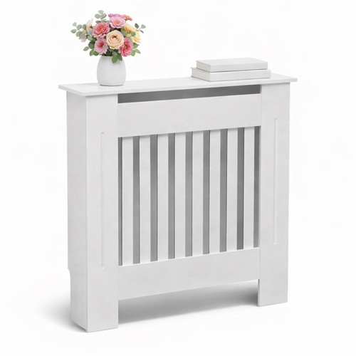 White wooden slatted grill - slatted,