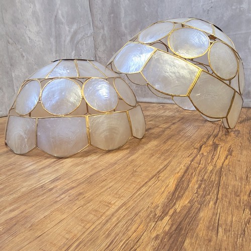 Pair vintage capiz shell - pair, of