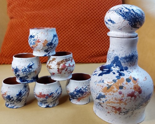 Vintage terracotta splatter - terracotta,