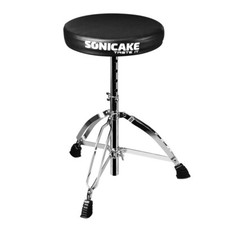 SONICAKE Drum Throne Thick Padded Foldable Adjustable Height Non-Slip Feet Stool