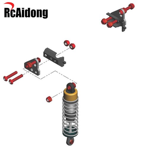 Shock mounts for - shock, (dual