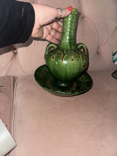 Studio art pottery vase and - art,