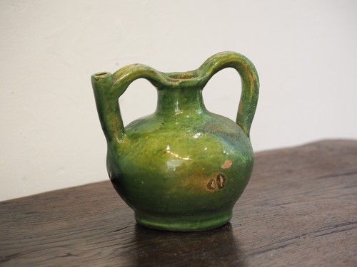 Antique green glazed southern - antique,