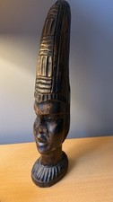A LARGE MID 1980’s FIJIAN WOMAN WOODEN CARVING IN VERY GOOD CONDITION!