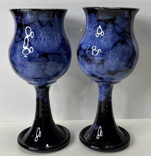 Ewenny blue glazed pottery - x,