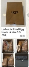 GENUINE UGG BOOTS W BAILEY BUTTON (CHESTNUT) SIZE UK3.5 EU36 USA5 NEW CONDITION!
