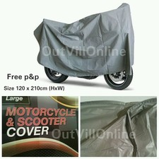 Outdoor Motorcycle Silver Waterproof Motorbike Rain Bike Moped Sun Cover SMALL