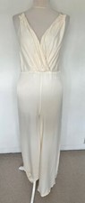 Zara ivory satin wide leg jumpsuit size L new without tags
