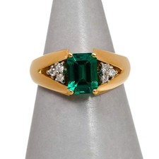 PRE-OWNED 14CT GOLD SYNTHETIC