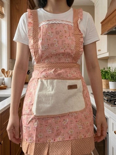 Vintage floral ruffle kitchen - vintage,