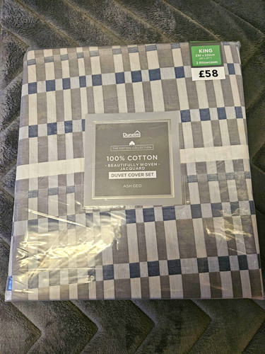 Dunelm ash geo king - ash,