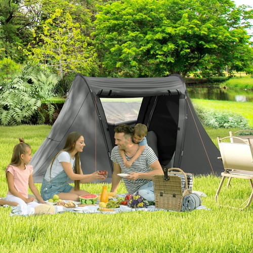 Outsunny man camping - camping, tent