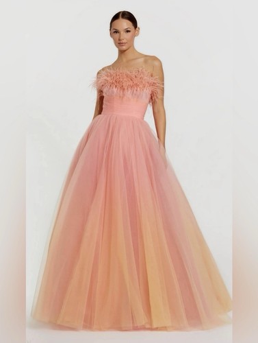 Mac duggal orange pink ombre - orange,
