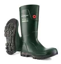 Dunlop Purofort Terrapro Non Safety Wellington Boots Green Work Wellies