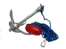 1.5kg Folding Anchor Kit + 6mmx 12.2M Blue Rope + Float + Snap Hook kayak canoe
