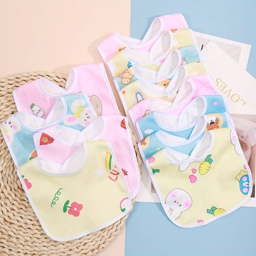 Baby bibs blue pink waterproof - pink,