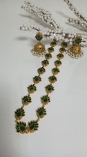 Green Gold Plated Mala Set