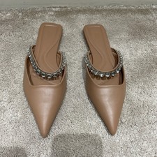 Zara Flat Brown Shoes Pointed
