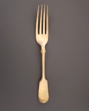 Antique/Vintage D&A Fiddle Back Old English A1 Silver Fork Lg Heavy Hallmarked 