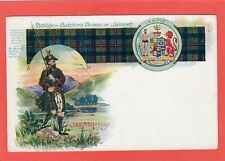 Clan Murray Tartan Badge Arms early undivided back pc unused  Ref S190