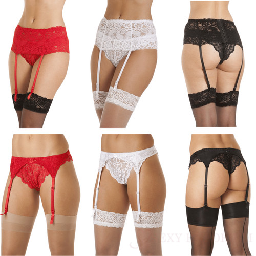 Suspender belt stocking set - belt, &