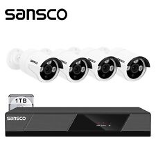 4MP 8CH NVR HD POE CCTV Security System IP Audio Camera Home Outdoor with 1TB