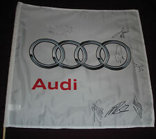 Le Mans 2015 - FIA WEC Audi R18 Ultra & E-Tron Quattro Drivers Autographed Flag