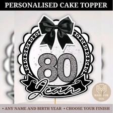 Personalised black white cake - personalised, black,